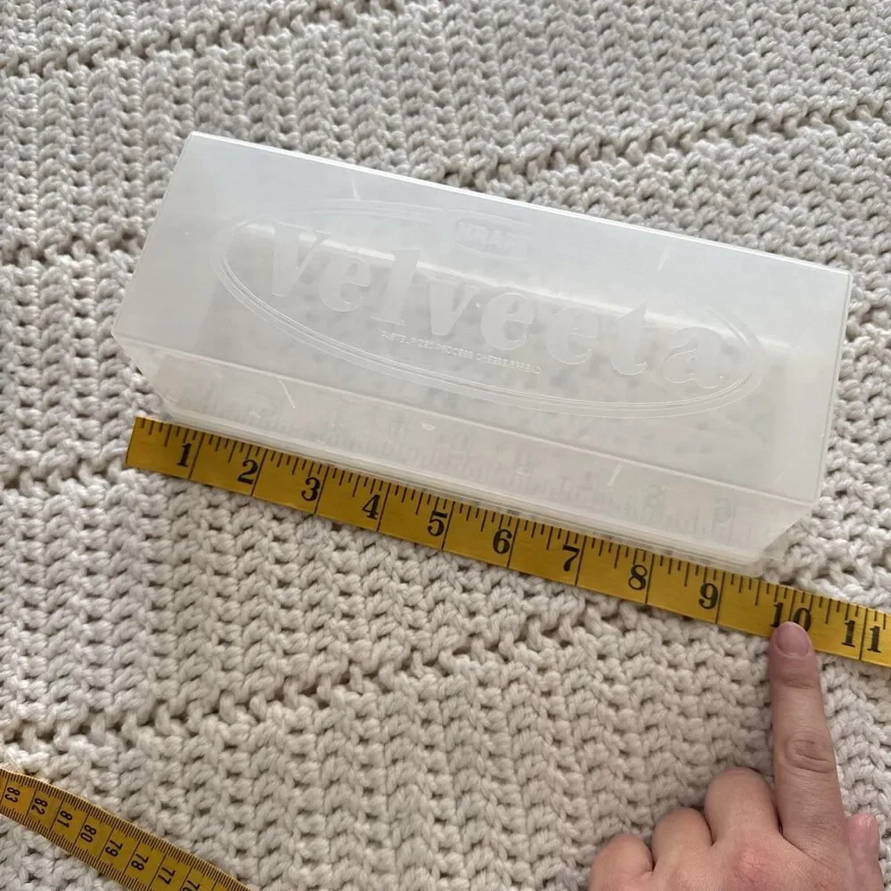 VTG 90 Kraft Velveeta Cheese Keeper Storage Container Clear Plastic 2lb Block